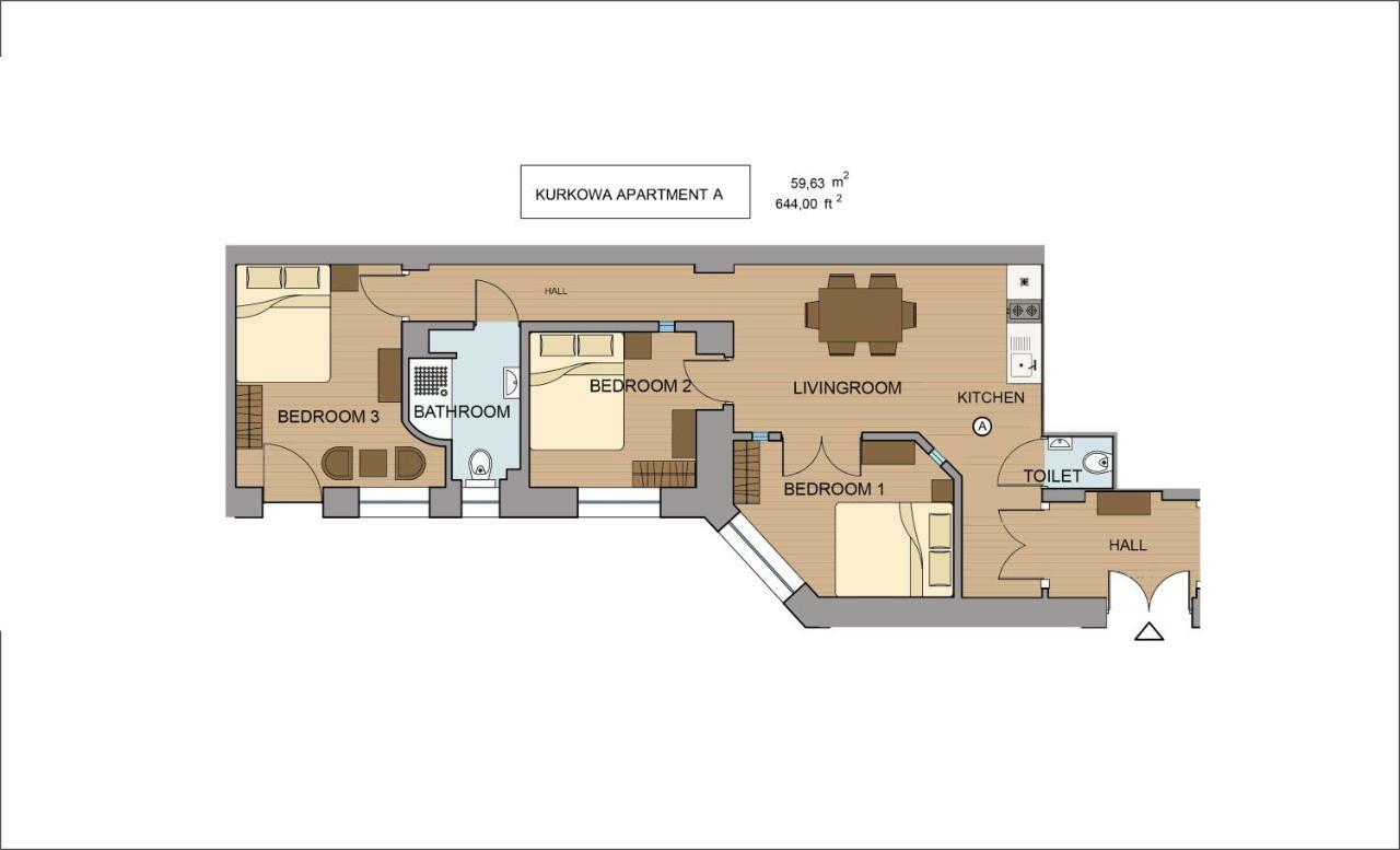Appartement Kurkowa Krakau